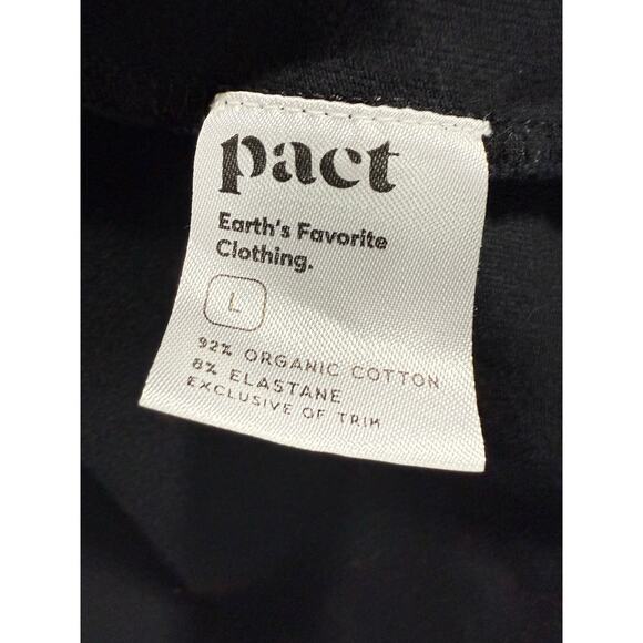 Pact Women’s Avenue Draped Cardigan Size L Black Organic Cotton Blend Open Front - Picture 8 of 9